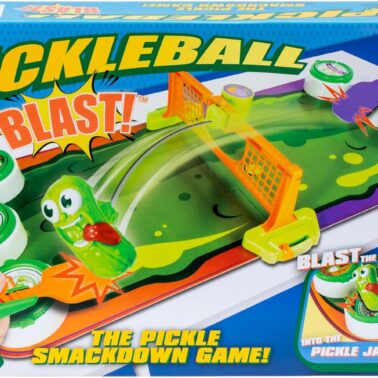 Pickleball Blast - The Pickle Smackdown Game, Players Will Love to Smash The Wildly Wiggling Pickle with Their Pickleball Paddle & Try to Flip Over The Pickle Jar Lids to Win, for 2 People, Aged 6+