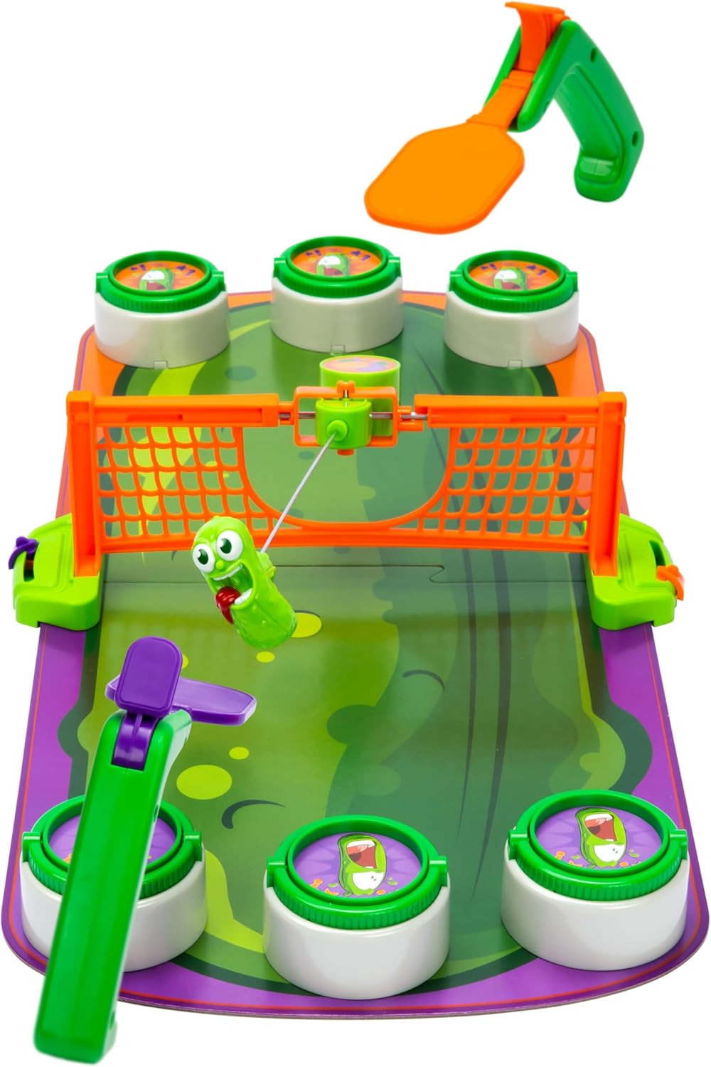 Pickleball Blast - The Pickle Smackdown Game, Players Will Love to Smash The Wildly Wiggling Pickle with Their Pickleball Paddle & Try to Flip Over The Pickle Jar Lids to Win, for 2 People, Aged 6+ - Image 2