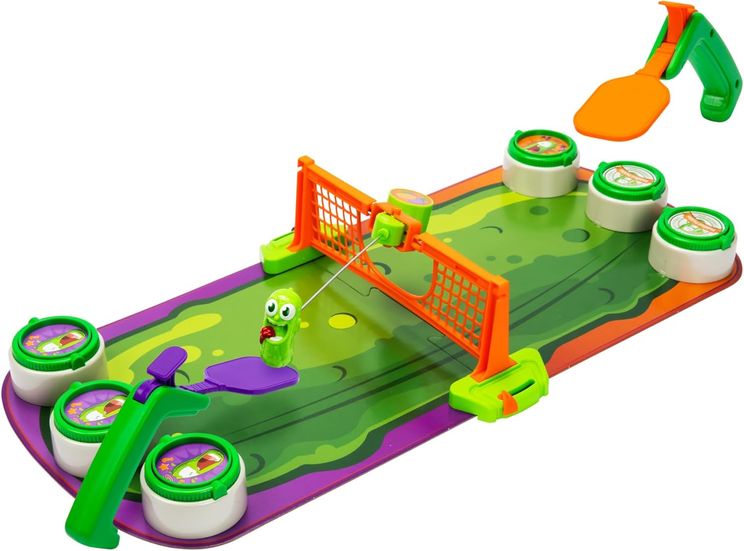 Pickleball Blast - The Pickle Smackdown Game, Players Will Love to Smash The Wildly Wiggling Pickle with Their Pickleball Paddle & Try to Flip Over The Pickle Jar Lids to Win, for 2 People, Aged 6+ - Image 7